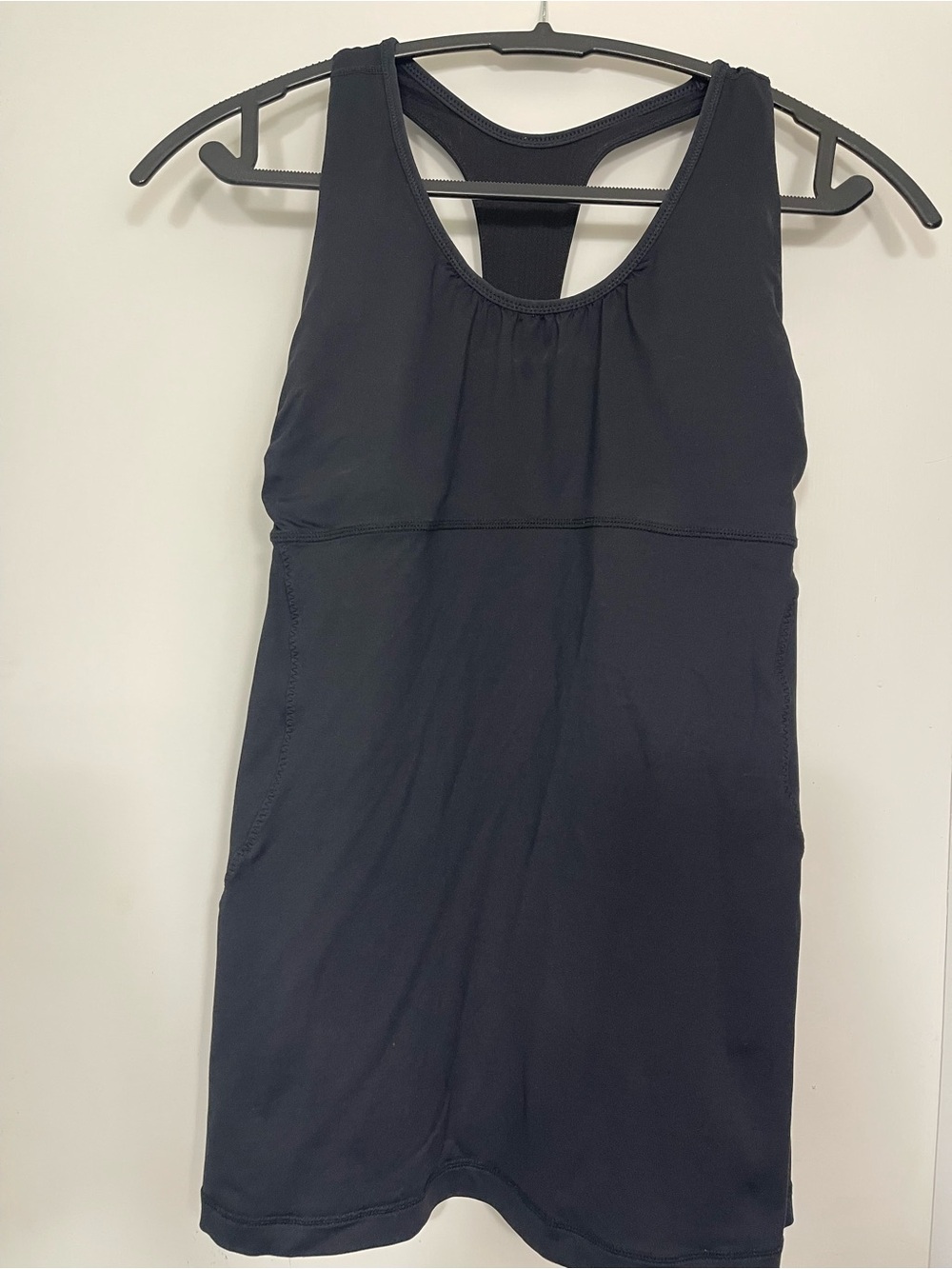 lululemon athletica Black Racerback Tank with Shelf Bra